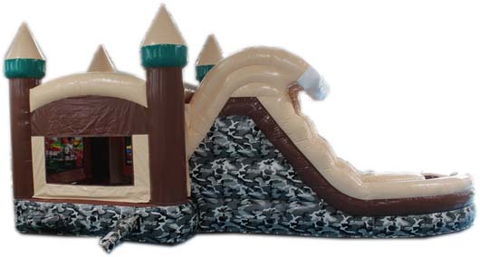 Hideout Helix Bounce Bounce House Rentals, Delaware 29' Camo Hideout Helix Bounce House Wet or Dry Water Slide Combo
